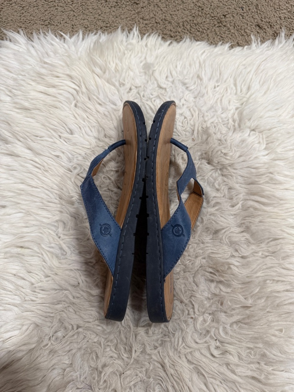 Born‎ Sandals Women Amelie in Ocean Size 10 blue leather shoes - Picture 2 of 8